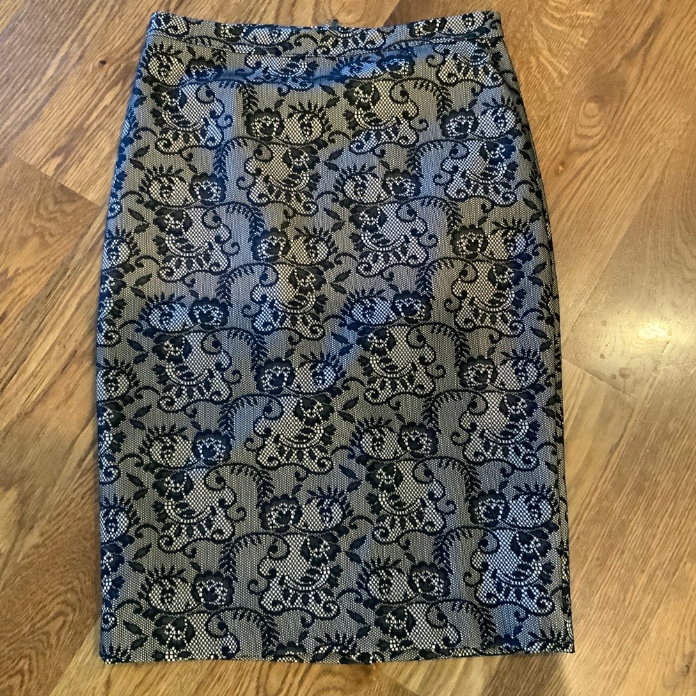 The Limited Black Lace Overlay Pencil Skirt